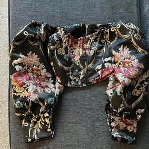 NWOT Missguided corset top with puffy sleeves